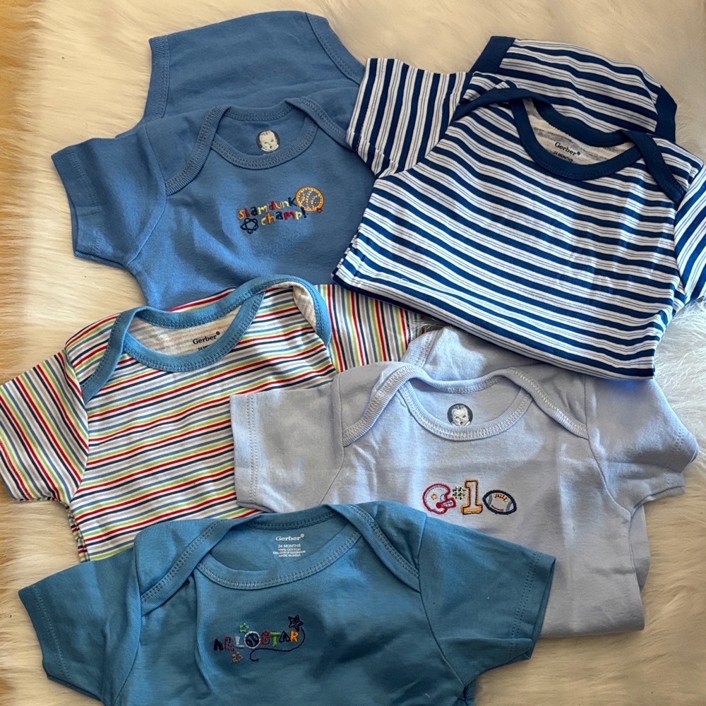 Gerber Light Blue Baby Onesie